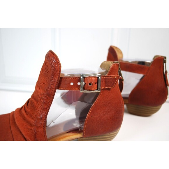 MIZ MOOZ Corra Brick Embossed Leather Heeled Sandals Size EU 36/US 5.5-6 - Picture 7 of 12